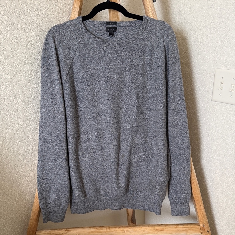 J. Crew Gray Men's Knit Long Sleeve Pullover